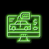 car shop department neon glow icon illustration vector