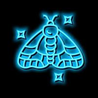 insect boho neon glow icon illustration vector