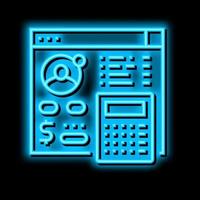 settlements on behalf of clients neon glow icon illustration vector