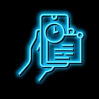 message ephemeral neon glow icon illustration vector