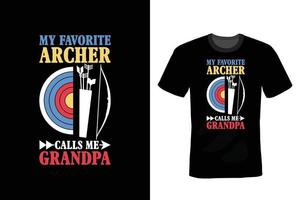 Archery T shirt design, vintage, typography vector