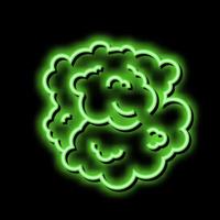 clouds of smoke neon glow icon illustration vector