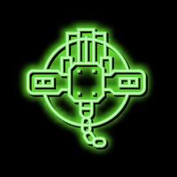 hunting trap neon glow icon illustration vector
