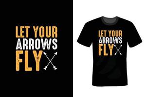 Archery T shirt design, vintage, typography vector