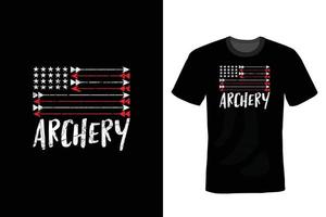 Archery T shirt design, vintage, typography vector