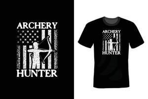 Archery T shirt design, vintage, typography vector