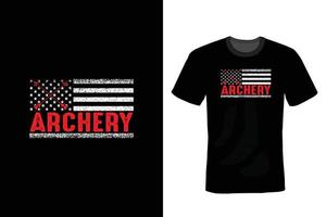 Archery T shirt design, vintage, typography vector