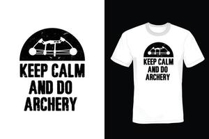 Archery T shirt design, vintage, typography vector