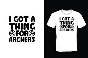 Archery T shirt design, vintage, typography vector