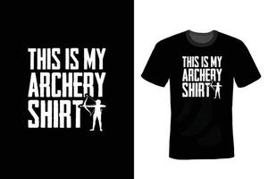 Archery T shirt design, vintage, typography vector