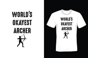 Archery T shirt design, vintage, typography vector