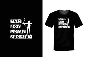 Archery T shirt design, vintage, typography vector