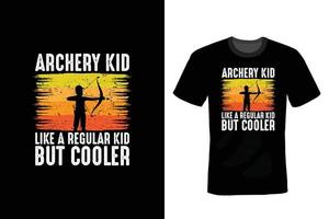 Archery T shirt design, vintage, typography vector