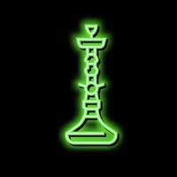 turkish hookah neon glow icon illustration vector