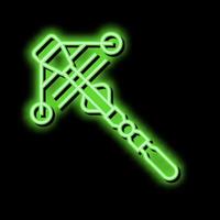 hunting crossbow neon glow icon illustration vector