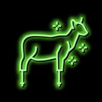 stuffed hoofed animal neon glow icon illustration vector