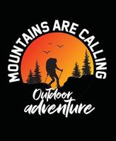 Adventure t shirt template design. vector