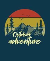 Adventure t shirt template design. vector