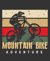 Mountain Bike t shit template design. vector