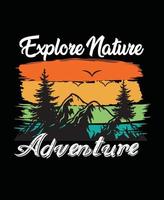 Adventure t shirt template design. vector