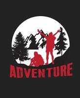 Adventure t shirt template design. vector