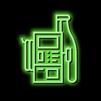 station car wash service neon glow icon illustration vector