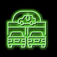 automatically car wash service neon glow icon illustration vector