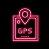 gps device neon glow icon illustration vector