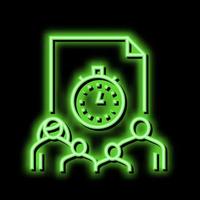 temporarily taken into foster care neon glow icon illustration vector