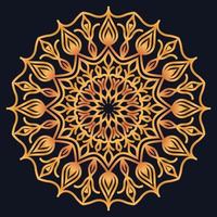 Decorative elements luxury ornament pattern gradient mandala design vector