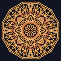 Decorative elements luxury ornament pattern gradient mandala design vector