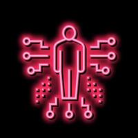 human characteristics neon glow icon illustration vector