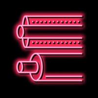 insulation material roll neon glow icon illustration vector