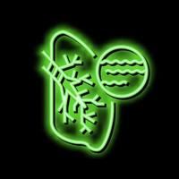 bronchitis disease neon glow icon illustration vector