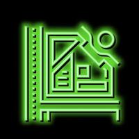 garden location on map neon glow icon illustration vector