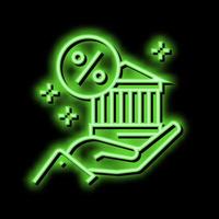 access to bank loans, funds and guarantee programs neon glow icon illustration vector
