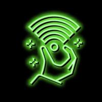 high speed internet access neon glow icon illustration vector
