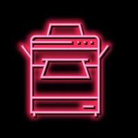 printer office device neon glow icon illustration vector