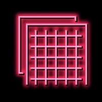 insulation grid neon glow icon illustration vector