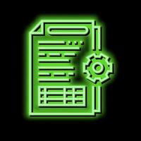 audit of operational processes and internal control systems neon glow icon illustration vector