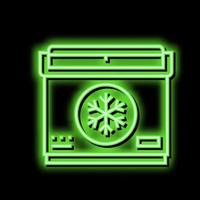 portable refrigerator neon glow icon illustration vector