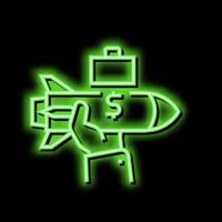 help with business basics neon glow icon illustration vector