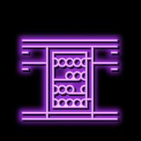 built in wine cooler neon glow icon illustration vector