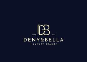 Initial letter DB simple elegant logo design concept. Initial symbol for corporate business identity. Alphabet vector element
