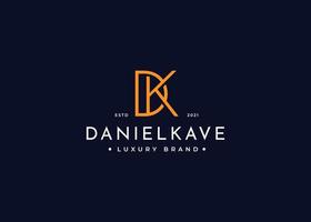 Initial letter DK KD simple elegant logo design concept. Initial symbol for corporate business identity. Alphabet vector element