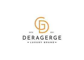 Initial letter GD DG simple elegant logo design concept. Initial symbol for corporate business identity. Alphabet vector element