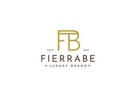 Initial letter FB simple elegant logo design concept. Initial symbol for corporate business identity. Alphabet vector element