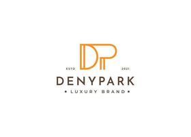Initial letter DP simple elegant logo design concept. Initial symbol for corporate business identity. Alphabet vector element