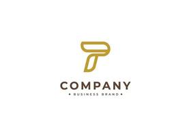 Monogram Initials P simple elegant logo design. Initial symbol for corporate business identity. Alphabet vector element