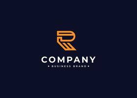 Monogram Initials R simple elegant logo design. Initial symbol for corporate business identity. Alphabet vector element